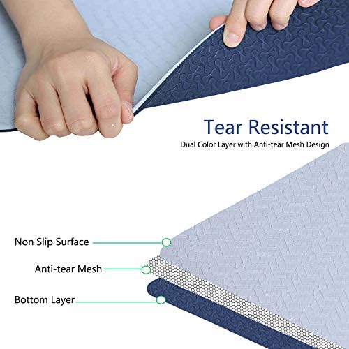 IUGA Yoga Mat Non Slip Anti-tear Pilates Mat Eco Friendly Hot Yoga Mats Thick for Workout & Exercise(72"x 24"x 6mm) - Image 4
