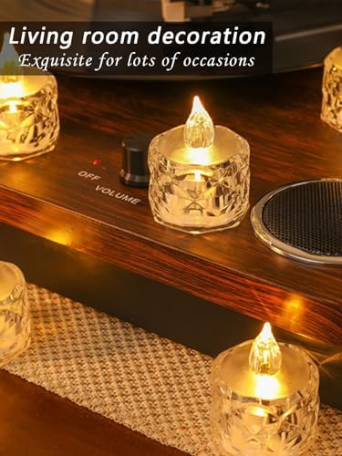 12 Pack Flameless LED Tea Lights Candles Battery Operated, Safe Flickering Lights for Yoga/Home/Wedding Decor, Holiday Gifts & Romantic Ambiance Decorate (1.5" 1.9") - Image 9