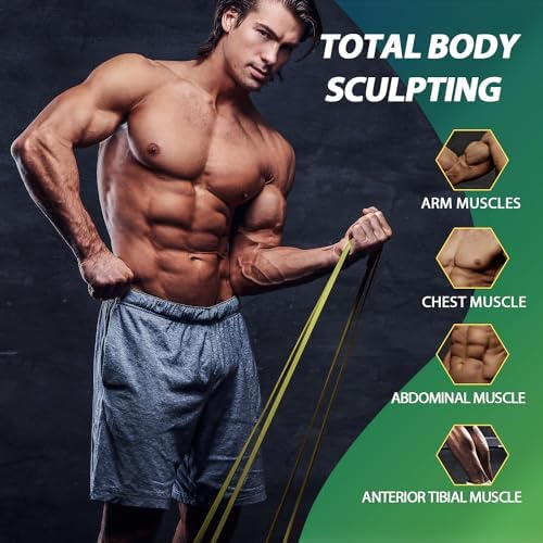LEEKEY Resistance Bands, Exercise Bands with Handles,Pull Up Assist Bands - Bands for Working Out,Band for Men and Women Fitness Training, Physical Therapy,Home Workouts - Image 2