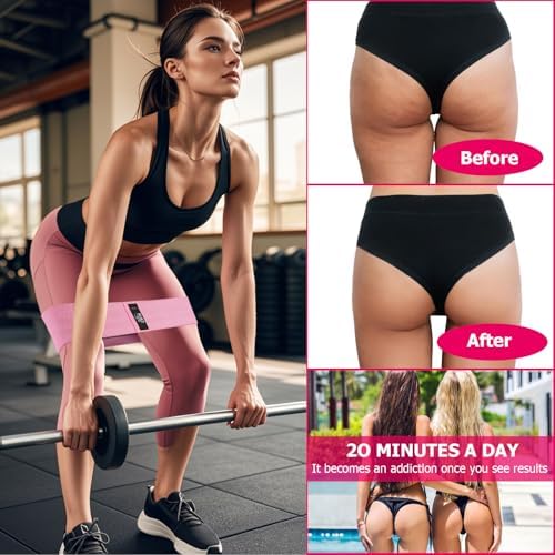 CFX Resistance Bands Set, Exercise Bands with Non-Slip Design for HIPS & Glutes, 3 Levels Workout Bands for Women and Men, Booty Bands for Home Fitness, Yoga, Pilates - Image 8