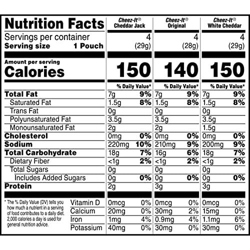 Cheez-It Cheese Crackers, Baked Snack Crackers, Lunch Snacks, Variety Pack, 12.1oz Box (12 Packs) - Image 11