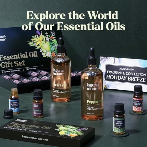 Lagunamoon Essential Oils Set - Top 6 Blends for Diffusers, Home Care, Candle Making Scents, Fragrance, Aromatherapy, Humidifiers, Gifts - Peppermint, Tea Tree, Lavender, Eucalyptus, Orange (10mL) - Image 8