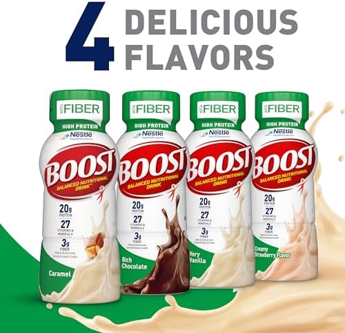 BOOST High Protein with Fiber Ready to Drink Complete Nutritional Drink, Rich Chocolate, 8 fl oz Bottle, 24 Pack - Image 8