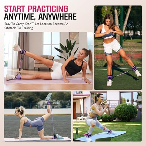 Ankle Resistance Bands with Cuffs, Home Gym Workout Equipment, Lifting Glute Butt Exercise Equipment for Women, Ankle Weights Fitness Set, Leg Booty Equipment for Training Perfect Body Shape - Image 6