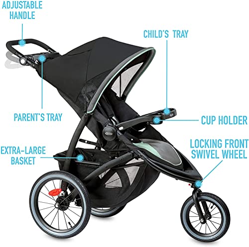 Graco FastAction Jogger LX Stroller - Drive, Convenient One-Hand Fold, ICS Compatible, Ideal for Parents on the Go - Image 8