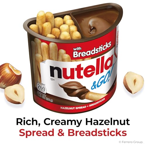 Nutella & GO! Bulk 12 Pack, Hazelnut and Cocoa Spread with Breadsticks, Stocking Stuffers, Snack Cups, 1.8 oz Each - Image 3