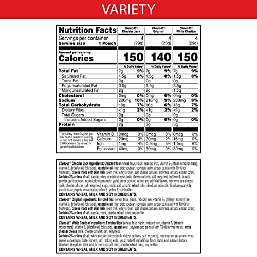 Cheez-It Cheese Crackers, Baked Snack Crackers, Lunch Snacks, Variety Pack, 12.1oz Box (12 Packs) - Image 2
