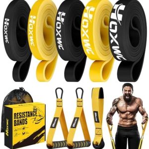 Resistance Bands, Heavy Duty Pull Up Resistance Band with Door Anchor, Handles, Exercise Bands for Working Out Men&Women, Ideal for Pull Up, Muscle Training, Physical Therapy, and Home Workouts