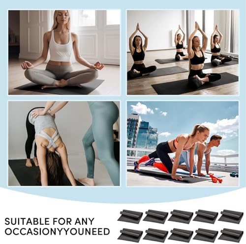 10 Pack Yoga Mats Bulk, 68'' x 24'' x 4mm Thick Black Yoga Mats for Kids and Adults, Anti-Slip Tear-Resistant Exercise Mat for Fitness Stretching Home Workout Gym and Studio - Image 6