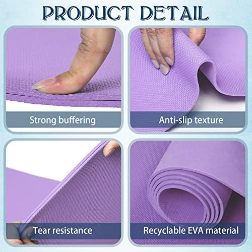 10 Pack Yoga Mats Bulk, 68'' x 24'' x 4mm Thick Yoga Mats for Kids and Adult Gym Mats Bundle Latex Free Exercise Mats with Non Slip Texture for Outdoor Yoga, Pilates or Workout (Multicolor) - Image 4