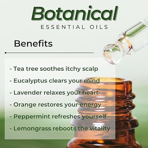 Essential Oils Set (Eucalyptus, Lavender, Lemongrass, Peppermint, Tea Tree, Orange) for Diffuser, Topical Skin, Body, Natural Home Fragrance Gift for Women & Men - Image 4