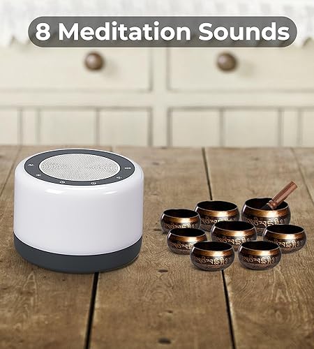 Tibetan Meditation Singing Bowls Machine - Plays 8 Different Bowls Sound for Yoga, Meditation, Mindfulness, Healing, Chakra Healing, Stress Relief, Timer and Memory Features for Women/Men, by Vangoa - Image 2