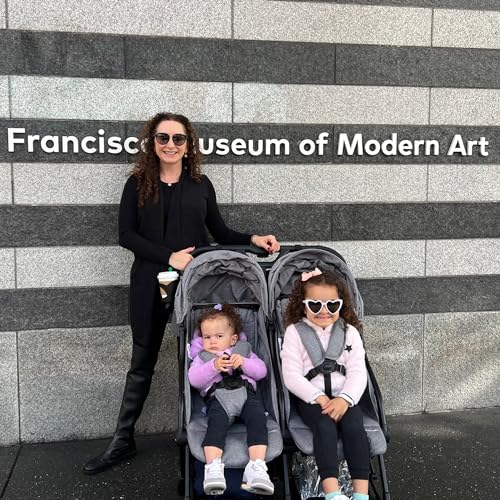 Mompush Lithe Double Stroller, Lightweight Side by Side Stroller for Newborn and Toddler, Easy Fold, Spacious Seats with Recline, UPF50+ Canopy - Image 7