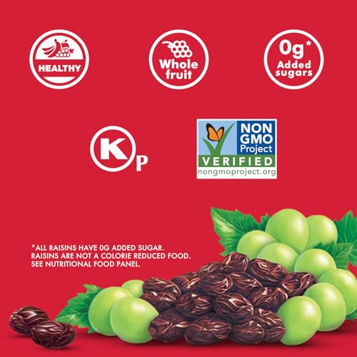 Sun-Maid California Sun-Dried Raisins - (6 Pack) 1 oz Snack-Size Box - Dried Fruit Snack - For Lunches, Back to School Snacks, and Natural Sweeteners - Image 2