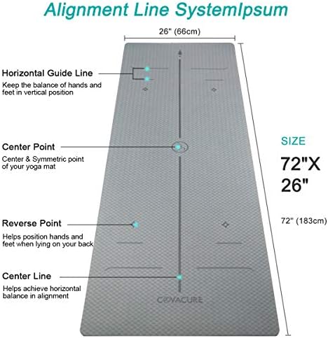 Extra Large Yoga Mat 72" x 26" - Non Slip Exercise Mat 8mm Thick Eco Friendly with Carrying Strap for Yoga, Pilates, Home Workouts & Floor Fitness - Image 4