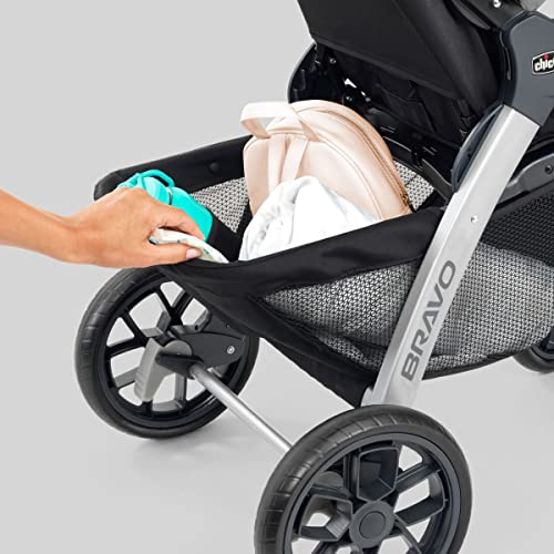 Chicco Bravo 3-in-1 Trio Travel System, Bravo Quick-Fold Stroller with KeyFit 30 Infant Car Seat and Base, Car Seat and Stroller Combo | Camden/Black - Image 9