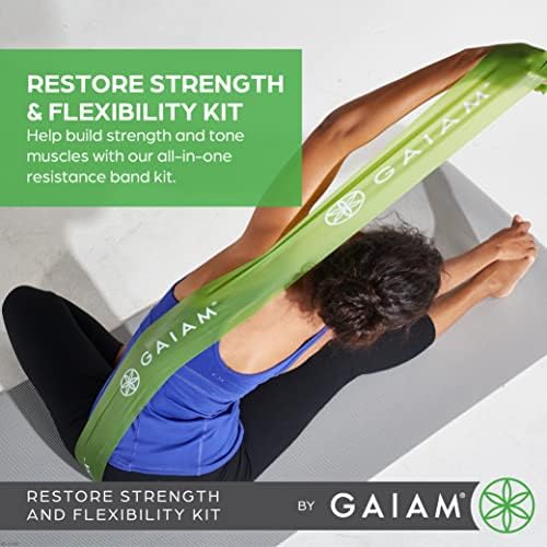 Gaiam Restore Strength and Flexibility Resistance Band Kit Set - Image 2