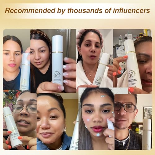 Face Sunscreen SPF 50, Invisible Broad Spectrum SPF + Makeup-Gripping Primer, Reef Safe Sunscreen With No White Cast, Oil Free & Oxybenzone Free, For All Skin Types & Skin Tones, 1.69FL Oz - Image 2
