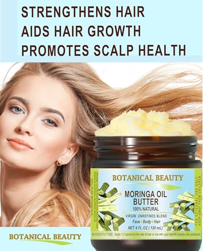 Botanical Beauty‎ MORINGA OIL BUTTER Pure Natural Virgin Unrefined RAW 8 Fl. Oz.- 240 ml for FACE, SKIN, BODY, DAMAGED HAIR, NAILS. - Image 4