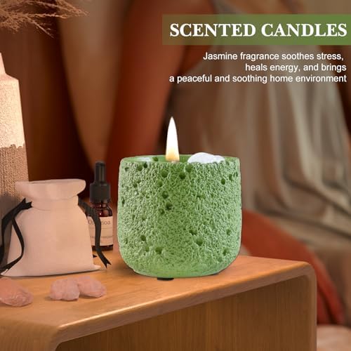 Gardenia Scented Candles for Women, Crystal Candle, Soy Candles with Healing Crystals,Candles Gifts for Women, Gardenia+Green Crystal, 10 Oz 40 Hours Burn, Candles for Home Scented - Image 5