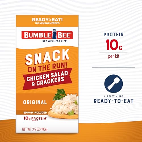Bumble Bee Snack on the Run Chicken Salad with Crackers Kit, Ready to Eat, Spoon Included - Shelf Stable & Convenient Protein Snack, 3.5 Ounce (Pack of 3) - Image 2
