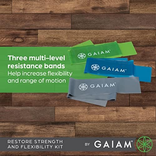 Gaiam Restore Strength and Flexibility Resistance Band Kit Set - Image 3