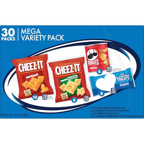 Kellogg's Cheez-It, Pringles & Rice Krispies Treats Snacks Mega Variety Pack, 30.1oz Box (30 Count) - Image 5
