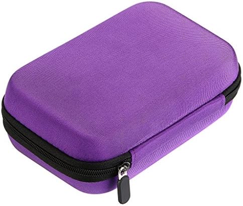 Hipiwe Hard Shell Essential Oil Carrying Case Holds 12 Bottles (Can hold 5ml, 10ml, &10ml Rollers) Travel Size Essential Oils Bag Organizer Perfect for Essential Oils Bottle (Purple)