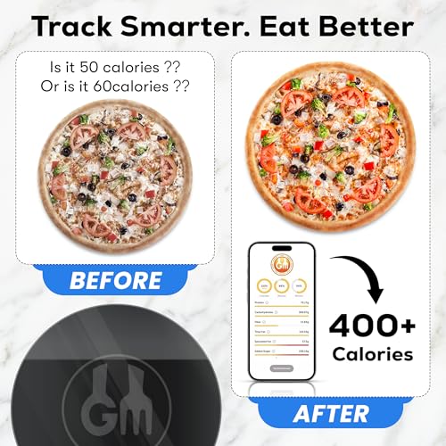 Food Scale, Portable, Rechargeable Travel Size. Smart Calories Calculator for Weight Loss, Nutrition, Diabetes, Meal Prep, Diet – Pocket Digital Coffee Scales – Free GOURMETMILES App - Image 3