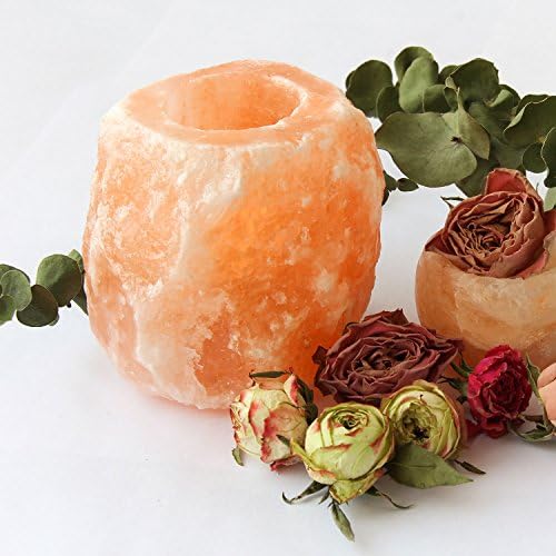 Himalayan Glow Hand Carved Himalayan Salt Candle Holders, Home Decor Item great as a Night light - Image 6