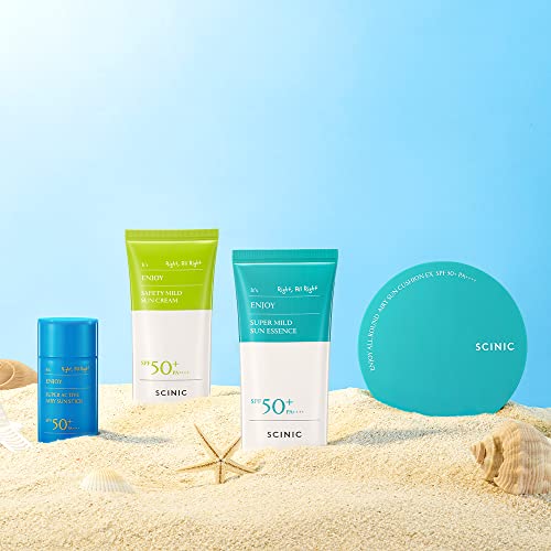 SCINIC Enjoy Super Mild Sun Essence 2 Set SPF50+ PA++++ 1.69 fl oz(50ml) | A Lightweight Hydrating Sun Essence That leaves No Sticky Feeling | Korean Skincare - Image 9