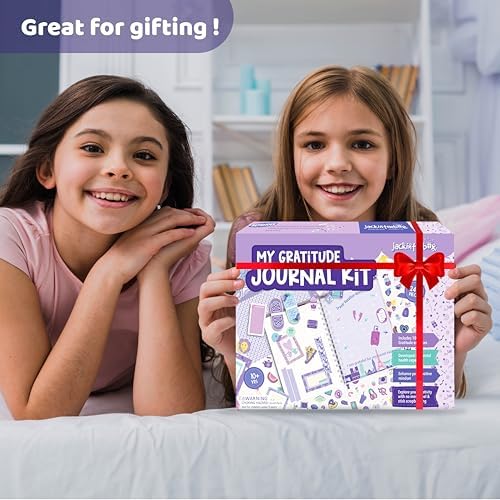 jackinthebox Gratitude Journal Kit for Girls Ages 8-12, 242 pcs, Scrapbooking Journal Set for Teen & Tween Girls,10 Fun Gratitude Exercises, Journal Art & Craft Kit, Ideal Gift for Girls 8 9 10 11 12 - Image 7