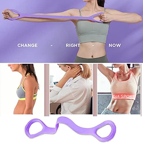 Figure 8 Fitness Resistance Band, Arm|Back Training Elastic Ropes - Pure Barre Workout Chest Arm and Shoulder Stretch Bands Exercise Equipment for Physical Therapy,Yoga,Pilates, Stretching - Image 3