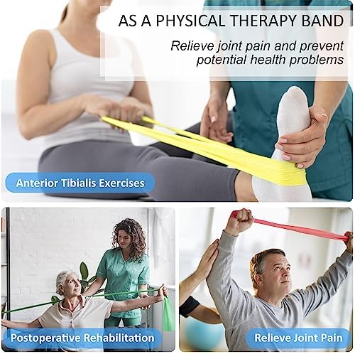 Resistance Bands for Working Out, Physical Therapy Bands, Latex Free Elastic and Exercise Bands Set for Stretching, Suitable for Rehab, Yoga, Pilates, Gym, Home Exercise - Image 6