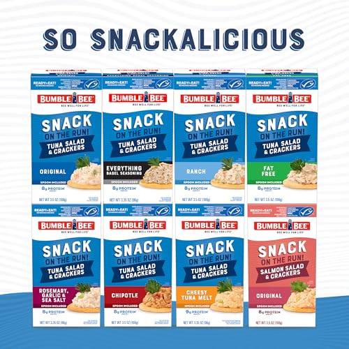 Bumble Bee Snack On The Run Original Tuna Salad with Crackers Kit (Pack of 3) - Ready to Eat Protein Snack Pack - 8g Protein per Box - Wild Caught MSC Certified Tuna - Image 6