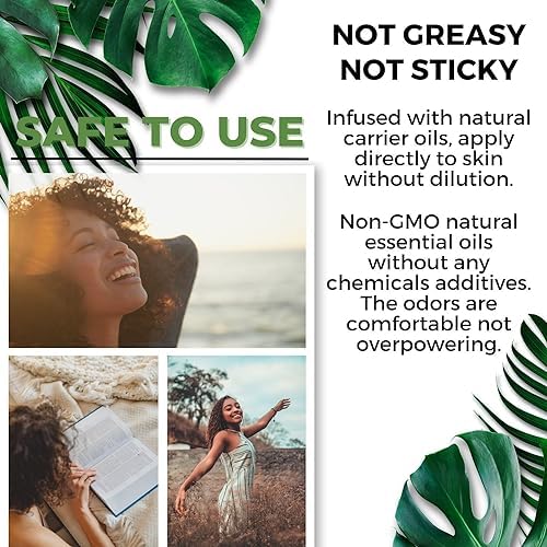 Benatu Essential Oil Blends Set (Breathe, Focus on, Happiness), Natural Aromatherapy Roll On for Massage, Body Skin Care, Home - Natural Fragrance Gift Roller for Women and Men - Image 5