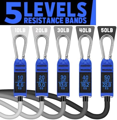 WALITO Resistance Bands Set - Exercise Bands with Handles, Door Anchor, Legs Ankle Straps, for Heavy Resistance Training, Physical Therapy, Muscle Training, Yoga, Home Workouts - Image 2