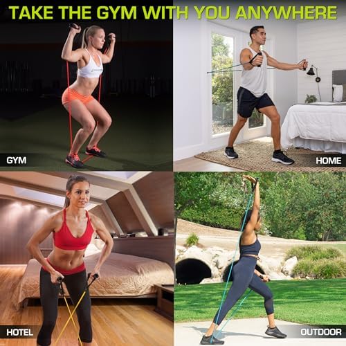 ProsourceFit Single Stackable Resistance Bands with Door Anchor and Exercise Guide, 8-12 LB, Heavy Duty Fitness Tube for Full-Body Exercises and Home Workouts - Image 7