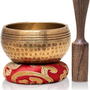 Tibetan Singing Bowls Set~ Meditation Sound Bowl hand Hammered in Nepal For Yoga, Meditation, Mindfulness, Healing & Chakra balancing~ (3 inch)