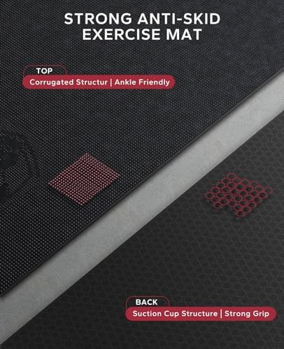 HAPBEAR Extra Large Exercise Mat-7'x5'/6'x8'/6'x9'/6'x10'/6'x12'x8mm(1/3 inch),Non-Slip, Ultra Durable, Thick Workout Mats for Home Gym Flooring Cardio, Yoga Mats for Fitness, High-Density Exercise Mat, Shoes-Friendly - Image 4