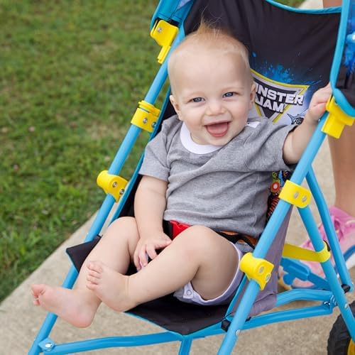 Monster Jam Official Umbrella Stroller with Canopy, Lightweight Easy Fold Compact Toddler and Baby Stroller for Travel - Image 5
