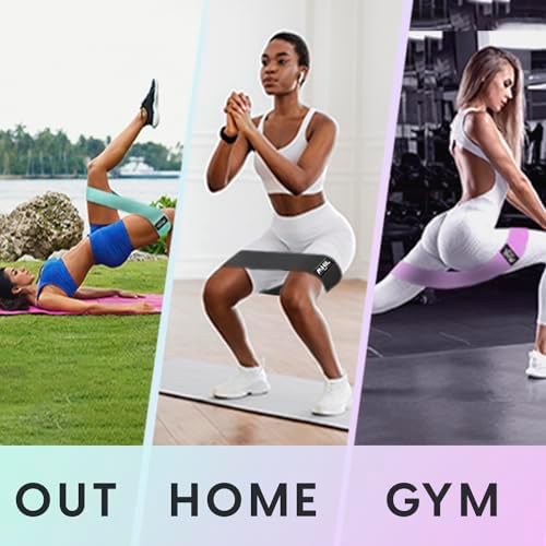Fabric Resistance Bands for Women & Men – 4 Durable Exercise Bands for Working Out, Non-Slip & Non-Pinching Workout Bands – Multiple Resistance Levels Booty Bands for Legs Butt Glutes Hips Abs & More. - Image 7