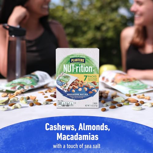 PLANTERS NUT-rition Wholesome Nut Mix, 7.5 oz Box (Contains 7 Individual Pouches) - Cashews, Almonds and Macadamias Snack Mix - No Artificial Flavors, No Artificial Colors, No Preservatives - Kosher - Image 4