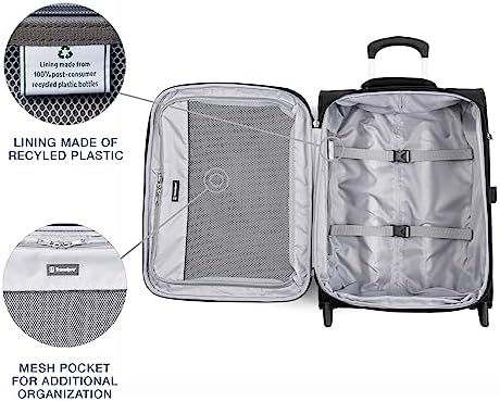 Travelpro Maxlite 5 Softside Expandable Upright 2 Wheel Carry on Luggage, Lightweight Suitcase, Men and Women, Black, Carry On 20-Inch - Image 4