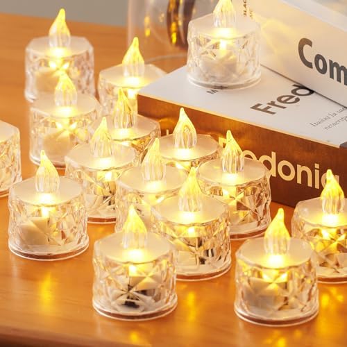 12 Pack Flameless LED Tea Lights Candles Battery Operated, Safe Flickering Lights for Yoga/Home/Wedding Decor, Holiday Gifts & Romantic Ambiance Decorate (1.5" 1.9") - Image 2