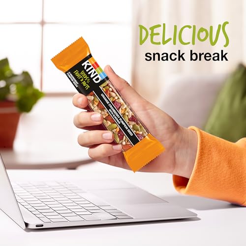 KIND Seeds Fruit & Nuts Snack Bar, Orange Cranberry | 5g Protein, High Fiber, Gluten Free Bars, 1.4 OZ, 12 Count - Image 7