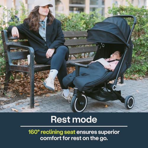 Smartrike Traveler Travel Stroller for Toddlers - Lightweight, Foldable & Compact Stroller with Near-Flat Recline, Midnight Blue - Image 8