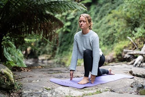 YOGATI® Non Slip Yoga Mat with Alignment Lines. Home Workout Mat for Women, Men and Kids. Thick Yoga Mats with Strap for Pilates and Fitness. - Image 4