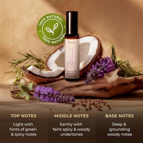 Gya Labs Patchouli Roll On, Luxurious Aroma for Confidence and Allure - Patchouli Essential Oil Roll On for Tranquillity and Inner Peace - 0.34 Fl Oz - Travel-Sized Convenience and Quick Absorption - Image 3