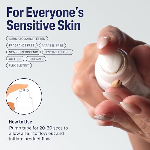CETAPHIL Everyday Sunscreen Tinted Lotion for Face, 1.7 fl oz, 100% UVA/UVB Mineral Sunscreen: Titanium Dioxide & Zinc Oxide, SPF 40, For Sensitive Skin - Image 5